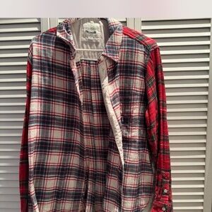 American Eagle Red Plaid Flannel Shirt